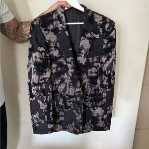 Paul Smith Black and Gray Patterned Blazer